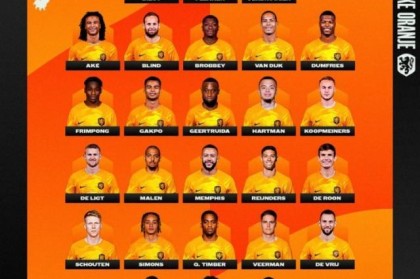 荷兰3月大名单：范戴克领衔，赖恩德斯、西蒙斯在列